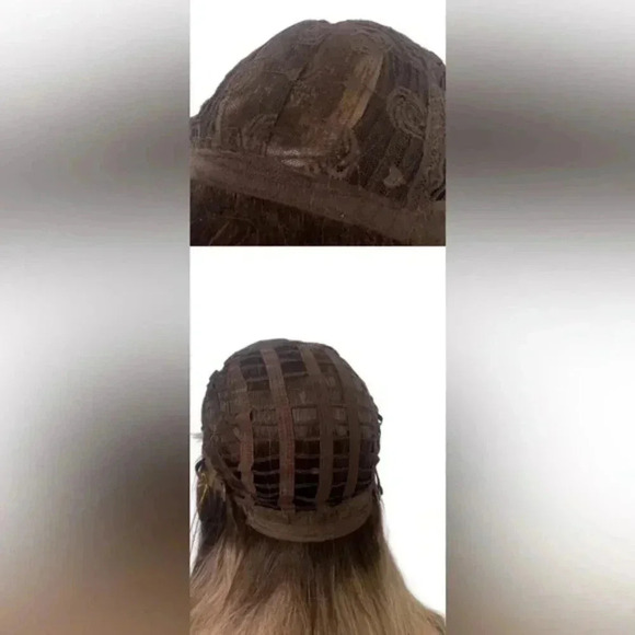 Balayage Blond and Brown hair Wig bangs - Picture 5 of 8